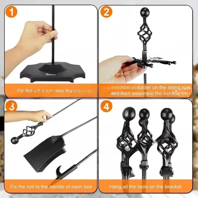 Household Fireplace Accessories Kit Wood Fireplace Kit