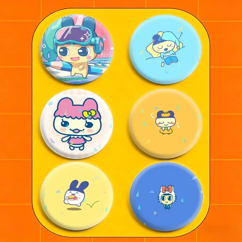 

T-Tamagotchi M-Mametchi 32/44/58mm Handmade Pins Round Brooch Badge Backpacks Clothes Jewelry Gifts