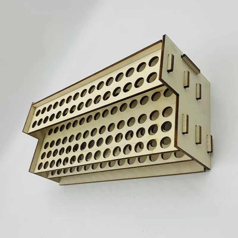 

Wooden Detachable Pen and Pencil Stand Desktop Organizer Large Capacity Marker Brush Holder Stylish Office Storage Rack