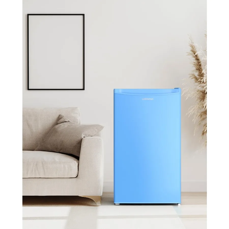 ثلاجة صغيرة 3.2 قدم مكعب مع فريزر ثلاجة صغيرة بباب واحد لاستخدام مكتب غرفة النوم مع ترموستات قابل للتعديل مدمج