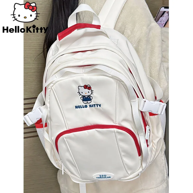 Sanrio Hello Kitty New Fashion Backpacks Y2k Student College Style Schoolbag Women Korean Style Large Capacity Shoulder Bags