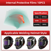 ANDELI Large Viewing Screen Outer Replacement Lens & Inner Replacement Lens Protective Lens Covers for Welding Helmet Mask