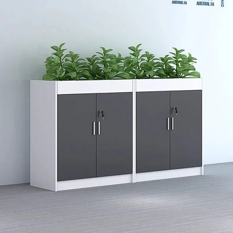 2026 Custom Office Furniture Partition Green Plant Cabinet Flower Storage Rack Partition Wall Room Divider