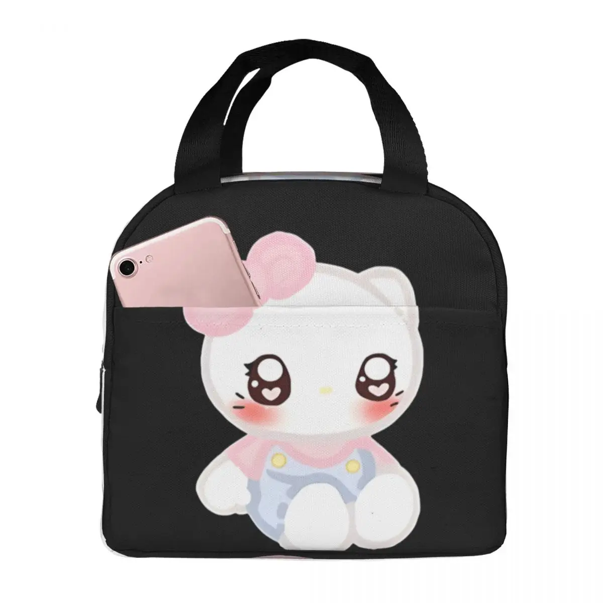 

Многофункциональный офисный персонал Sanrio, контейнер для обеда, аксессуары, милые плюшевые уличные пищевые пакеты с котенком