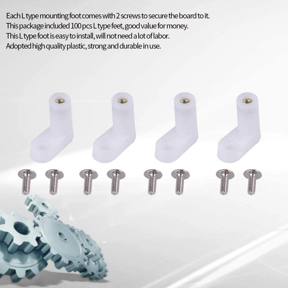 HFES 100, ножки для печатной платы, белые пластиковые L-образные ножки, используемые для фиксации пластиковых L-образных ножек материнской платы игровой консоли