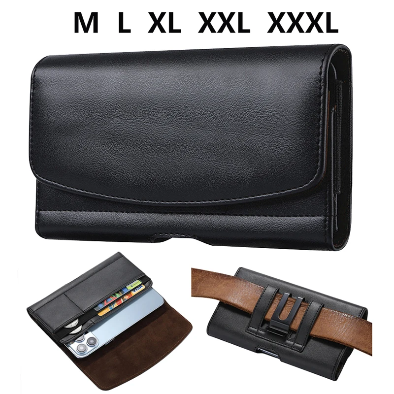 Phone Holster Belt Clip Case Holder Leather Pouch Waist Bag for iPhone 15 14 Pro Max for Samsung S24 S23 Ultra in 6.8