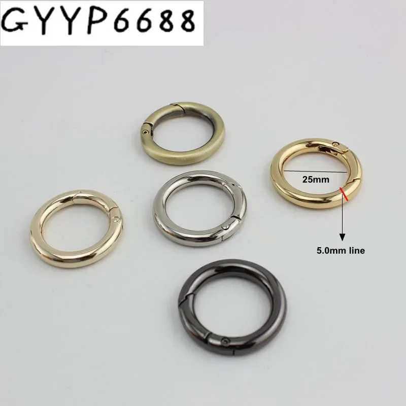 60pcs Inside 19mm 25mm Snap Clip Trigger Spring Ring for Making Purse Bag Handbag Handle Connector