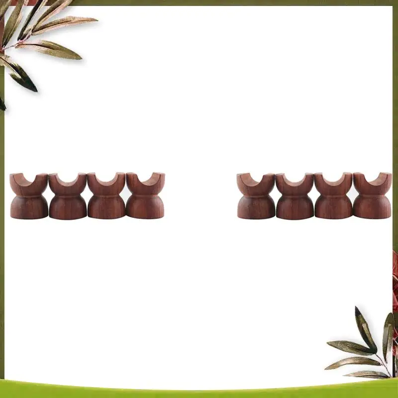 ABDW-Hifi Audio Rosewood Insulation Wire Bracket Line Support Speaker Cable Stand Holder Shock Absorber Foot Pads, 8 Pack