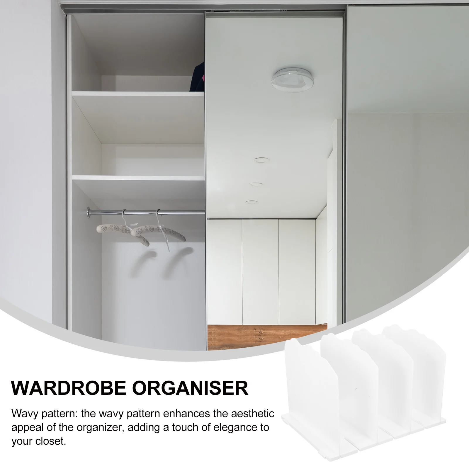 

2Pcs Bag Storage Rack Wavy Pattern Interlocking Closet Organizer for Handbags Wallets Purses Multifunctional Space Saving