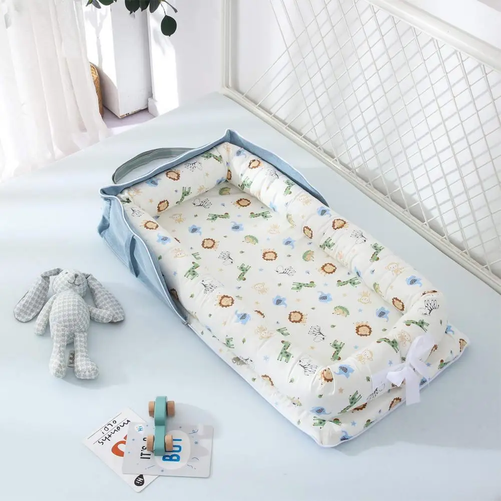 Baby Lounger for Tummy Time Portable Foldable Baby Nest Adjustable Breathable Sleeping Bed for Infants 0-24 Months for Baby