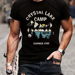 Crystal Lake Camp Counselor Cotton T-Shirt Quick Drying Shirt Summer Clothes Men T Shirts Camp Crystal Lake Counselor T Shirt