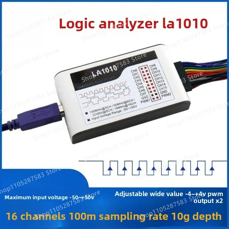 Logic Analyzer LA1010 16-Channel 100M Sampling Rate MCU Embedded Analysis Sharp
