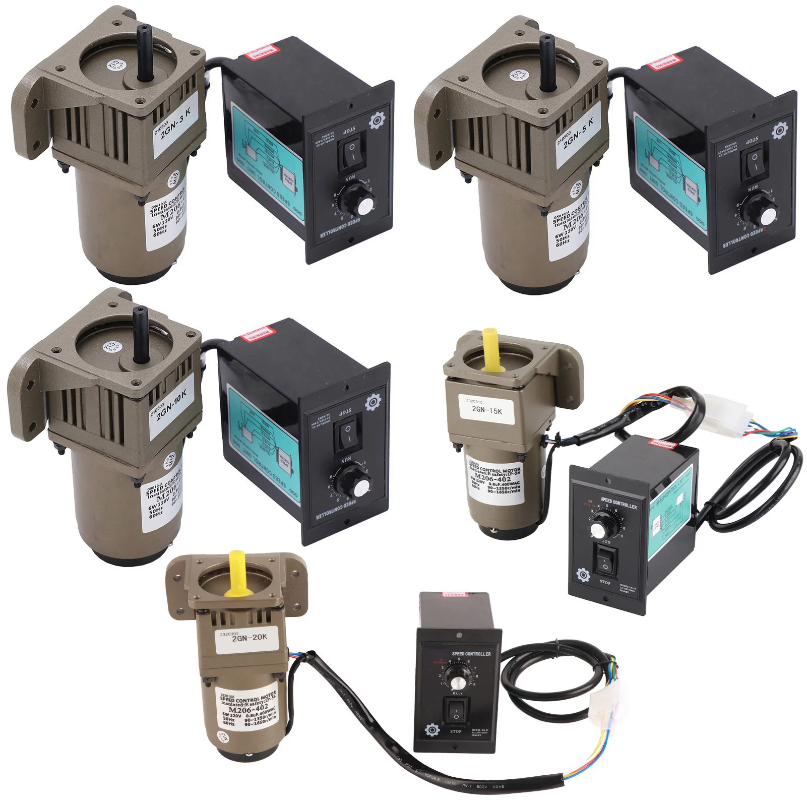 Single Phase Asynchronous Motor, AC 220V 6W Single Phase Asynchronous Gear Motor Deceleration Adjustable Speed