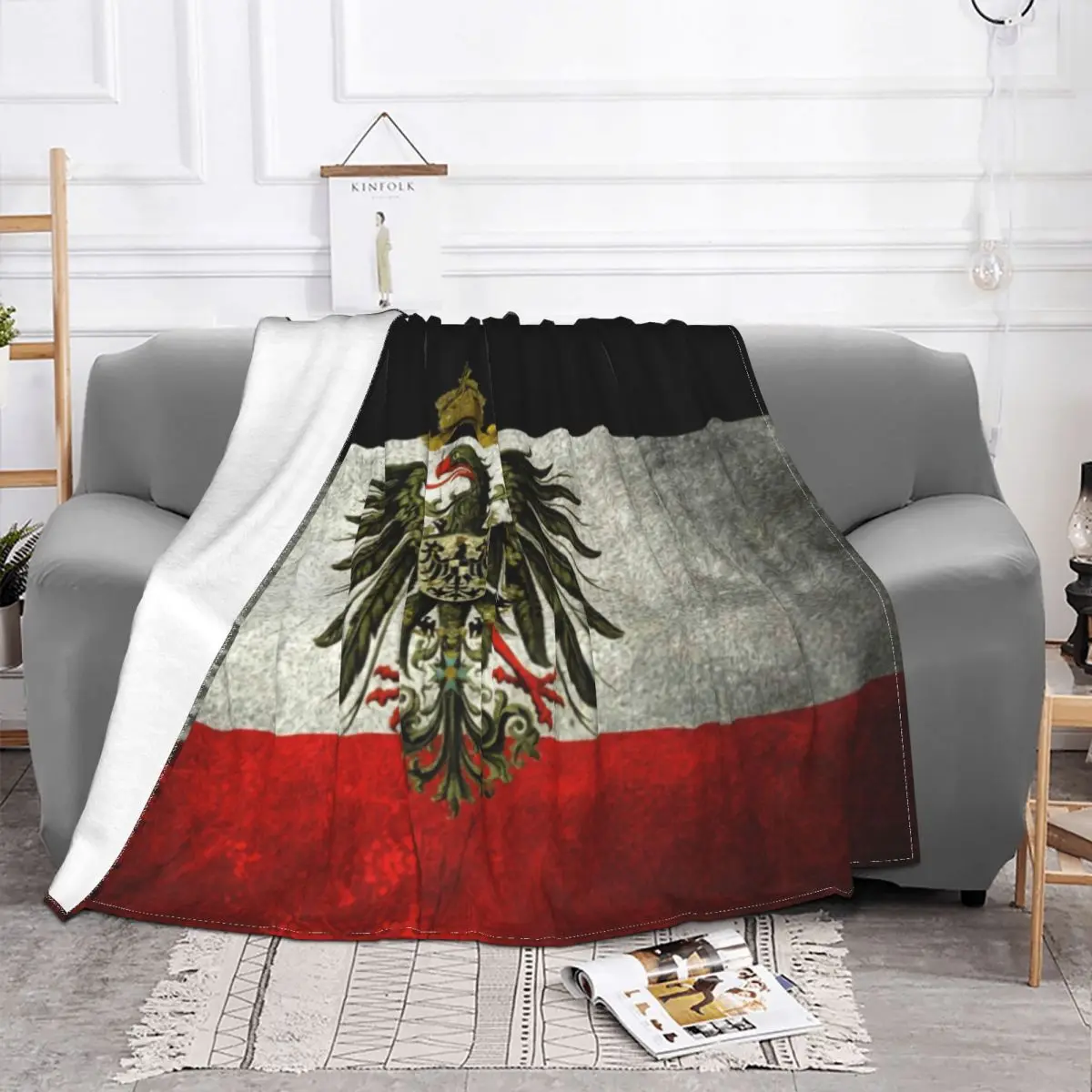 German Empire Flag Germany Blanket Soft Fleece Autumn Warm Flannel Throw Blankets for Sofa Home Bed Quilt