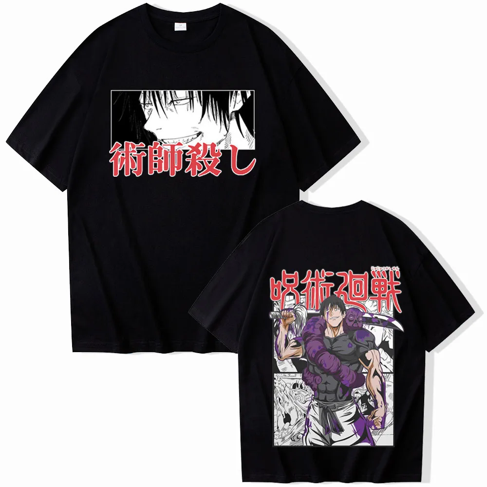 Jujutsu Kaisen Fushiguro Toji Anime Camiseta de manga corta hombre mujer Harajuku cuello redondo camisa Casual de verano