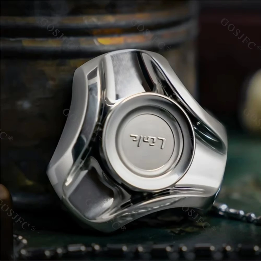 MUYI Link2.0 juguete de Metal para aliviar el estrés EDC Gyro de acero inoxidable Fidget Spinner silencioso giratorio de tres hojas