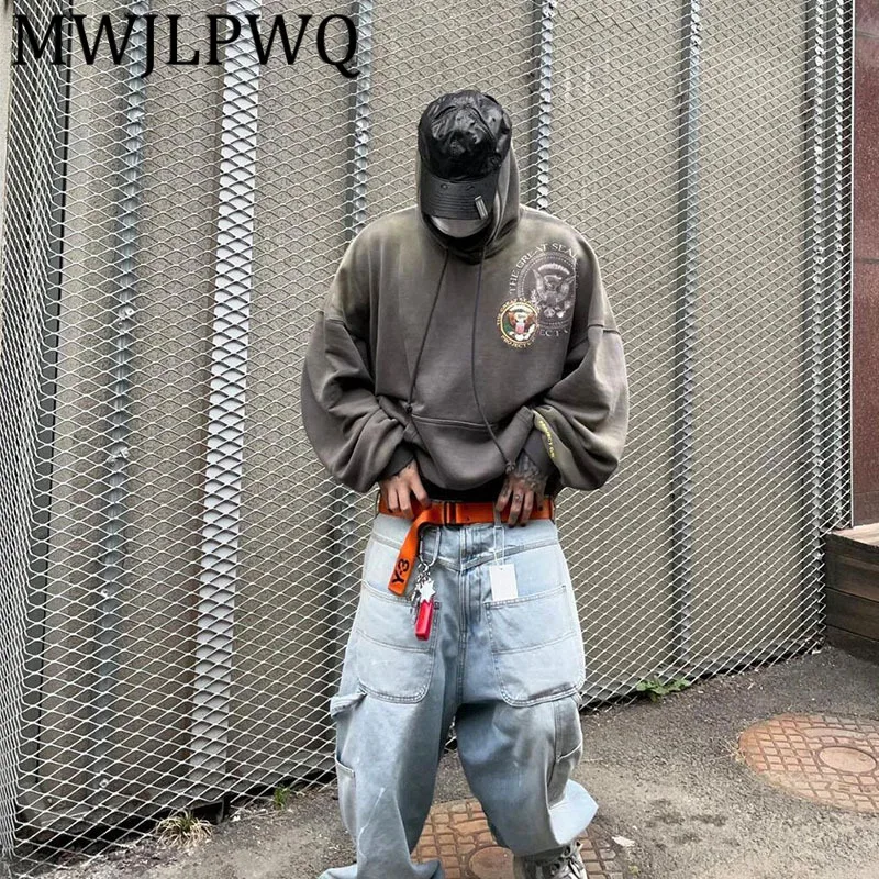 

MWJLPWQ Мужская толстовка с длинными рукавами и принтом, винтажная уличная потертая повседневная толстовка с медалью Tide, новинка осени 2023, 12383