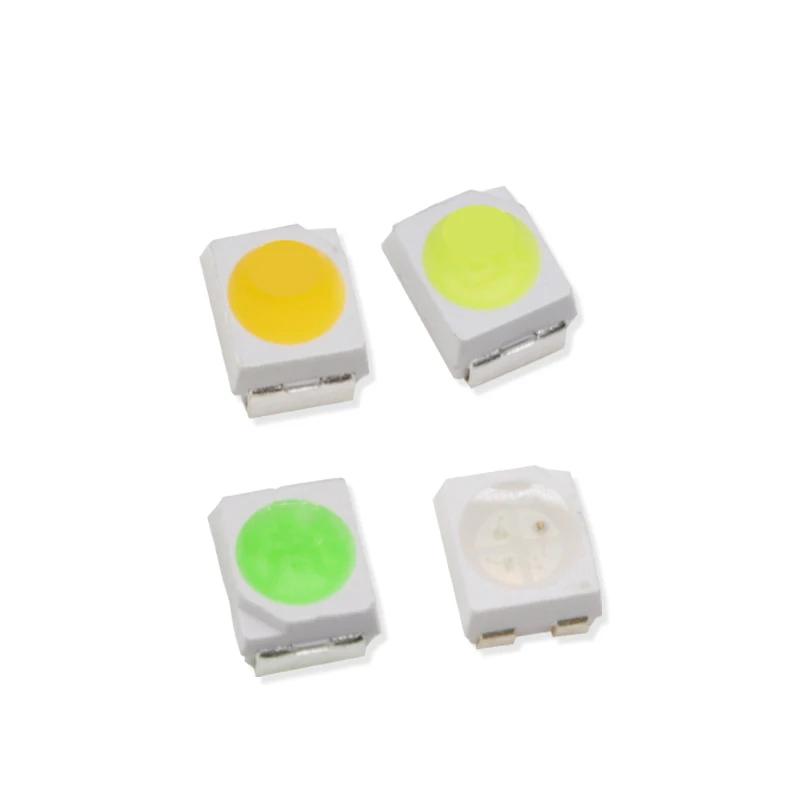 

100 шт. 3528 3,5*2,8*1,9 мм светодиодные бусины 720 мкд зеленые 450 мкд красные светящиеся двойные цвета 521 нм зеленый 623 нм красный