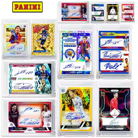 PANINI Haaland Messi Cristiano Ronaldo Milan DIY hausgemachte Regenbogen-Flash-Signatur-Sammelkarte Geburtstagsgeschenk für Jungen - AliExpress 26
