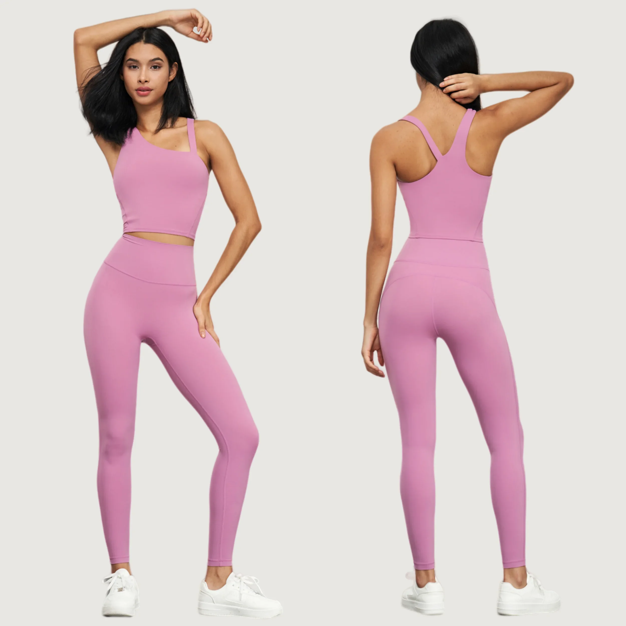 Women Lycra Yoga Pants with Pocket High Waist Seamless Anti-Rolling Gym Leggings Fitness Scrunch Leggings Tights Yoga Clothing