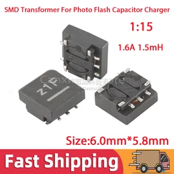 5pcs SMD 1.5mH 1:15 Signal Transformer for Photo Flash Capacitor Charger EE5.0 1.6A