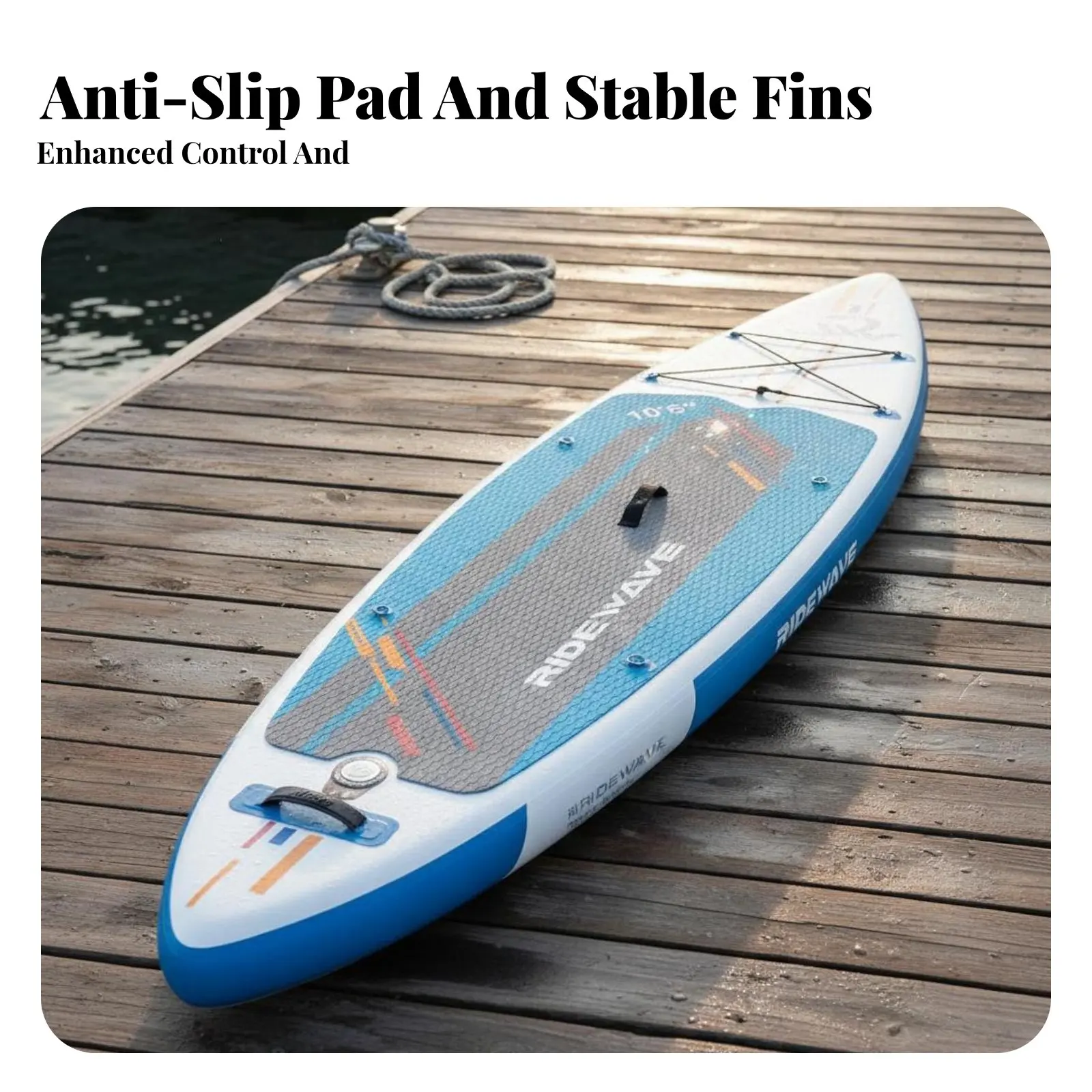 

Inflatable Upright Paddleboard Stable Inflatable Stand-up Paddleboard Board Racing Paddle Board Non-Slip Deck Pad Lightweight