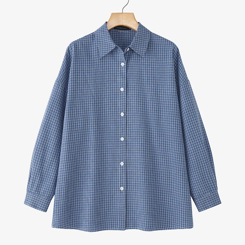 เสื้อเชิ้ตลายสก็อตผู้หญิง ZANZEA รุ่นปี 2025 เสื้อแขนยาวแฟชั่นลำลองทรงหลวมติดกระดุม สไตล์หรูหราสำหรับสุภาพสตรีทำงาน