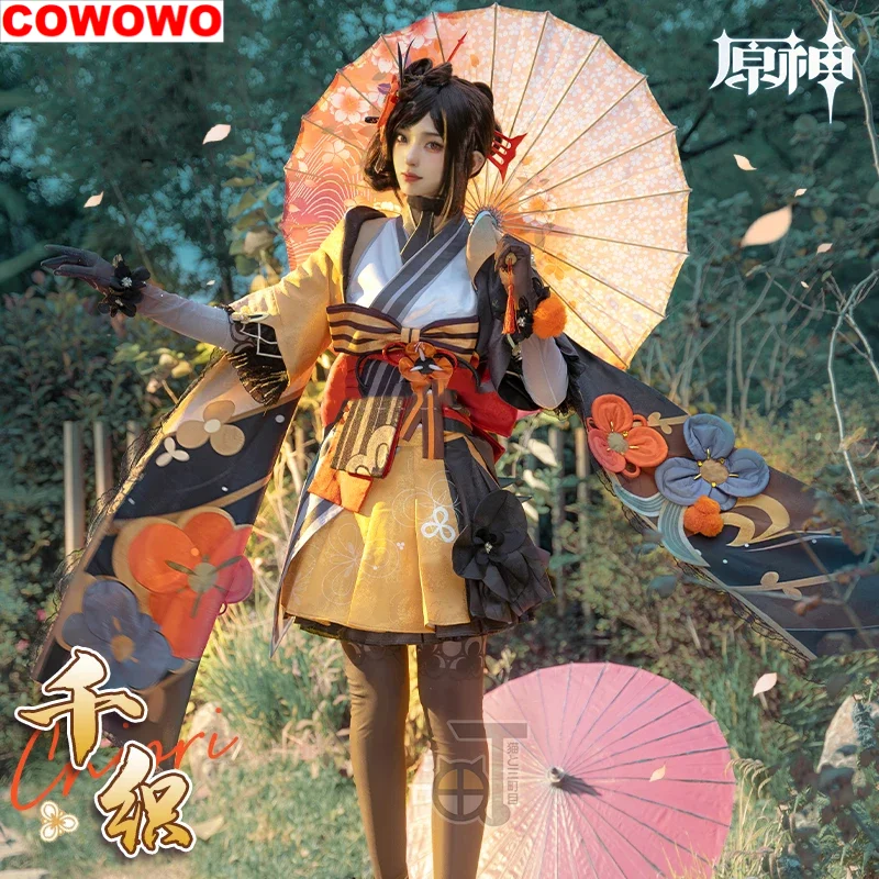 

COWOWO Genshin Impact Chiori Game Suit Elegant Lovely Kimono Cosplay Costume Halloween Carnival Party Role Play Outfit Women