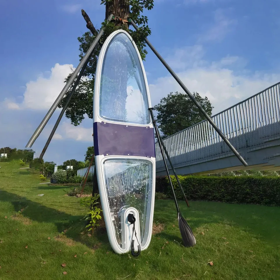 

2024 Surf Board Transparent Sup Clear Surfing Paddle Board Durable Surfboard Detachable Segmented Design Outdoor Water Equipment