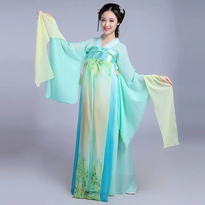 Traje de dança tradicional chinesa para mulheres, hanfu antigo, vestido folclórico, roupa do festival, roupa do desempenho, fêmea