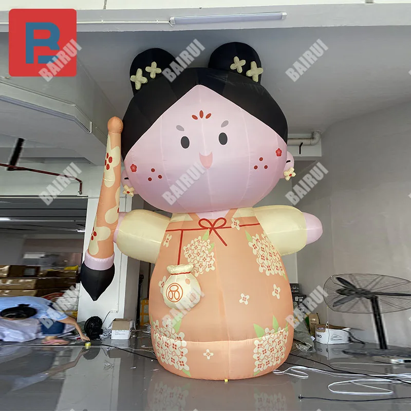 

Inflatable cartoon Hanfu Doll Model xiaodouyuan Osmanthus mid-autumn Festival take a brush Tang dynasty dress Chinese style girl