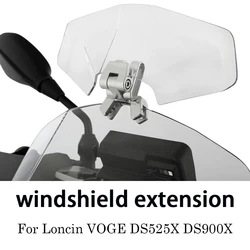 For Loncin VOGE DS525X DS900X DS900 Motorcycle General Purpose Deflector Hood Windshield Extend Raising Accessories