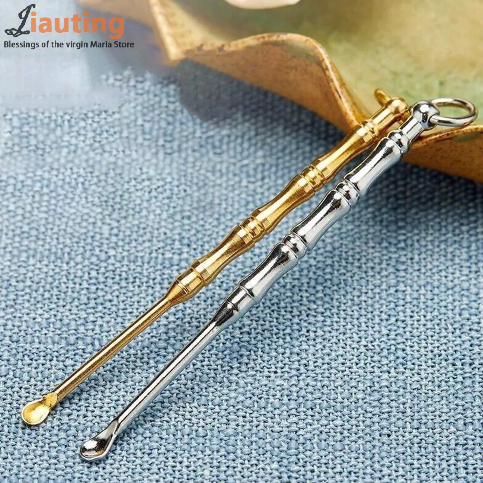 Ear Spoons Retro Imitation Brass Silver Portable Ear Cleaning Tool Ear Pick Ear Wax Ear Cleaner Wax Pickers Earpick Wax Remover