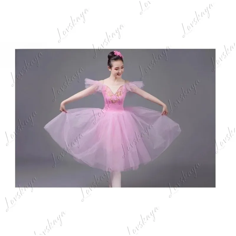 バレエスカート パフォーマンススーツ 大人用 ダンス ガーゼスカート チュチュスカート 新作 白鳥の湖