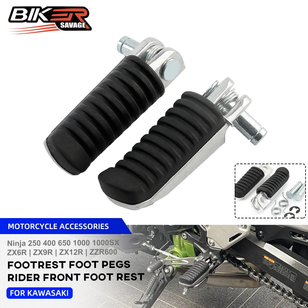 

Versys 650 2024 Footrest Foot Pegs For Kawasaki Versys 1000 Ninja 250 400 650 1000 ZX12R ZX6R Motorcycle Rider Front Foot Rest