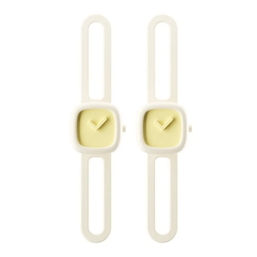 

2pcs Durable Silicone Door Stopper Anti-Shock Watch Shape Door Handle Bumper Mute Practical Anti-crash Pad Home Decoration