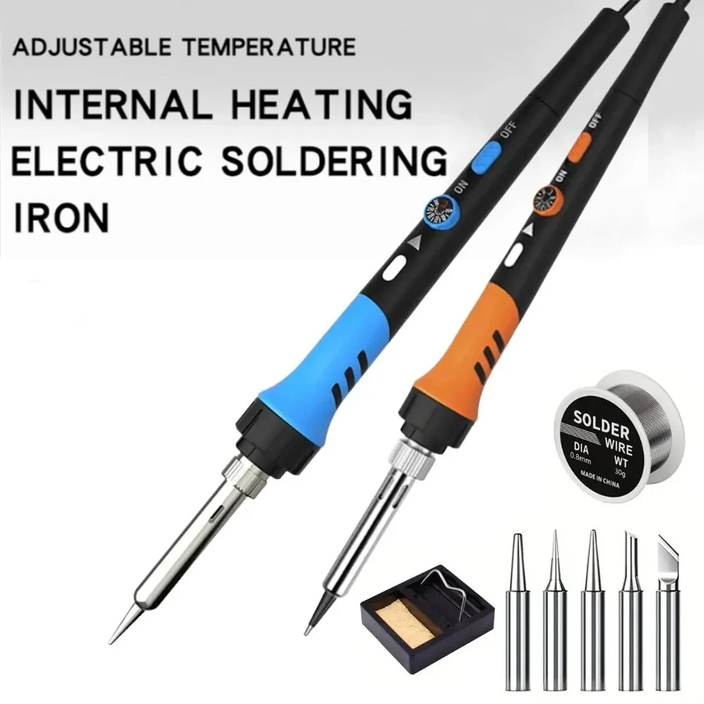 

60W Digital Electric Soldering Iron Kit Set 220V Temperature Adjustable Welding Tool Ceramic Heater Soldering Tips Rework
