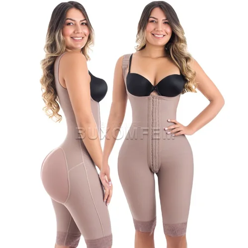 Imagen 2 del producto Fajas de compresión con Control Abdominal, correas de hombro ajustables, sistema de elevación de glúteos Natural, ropa moldeadora acolchada de cadera