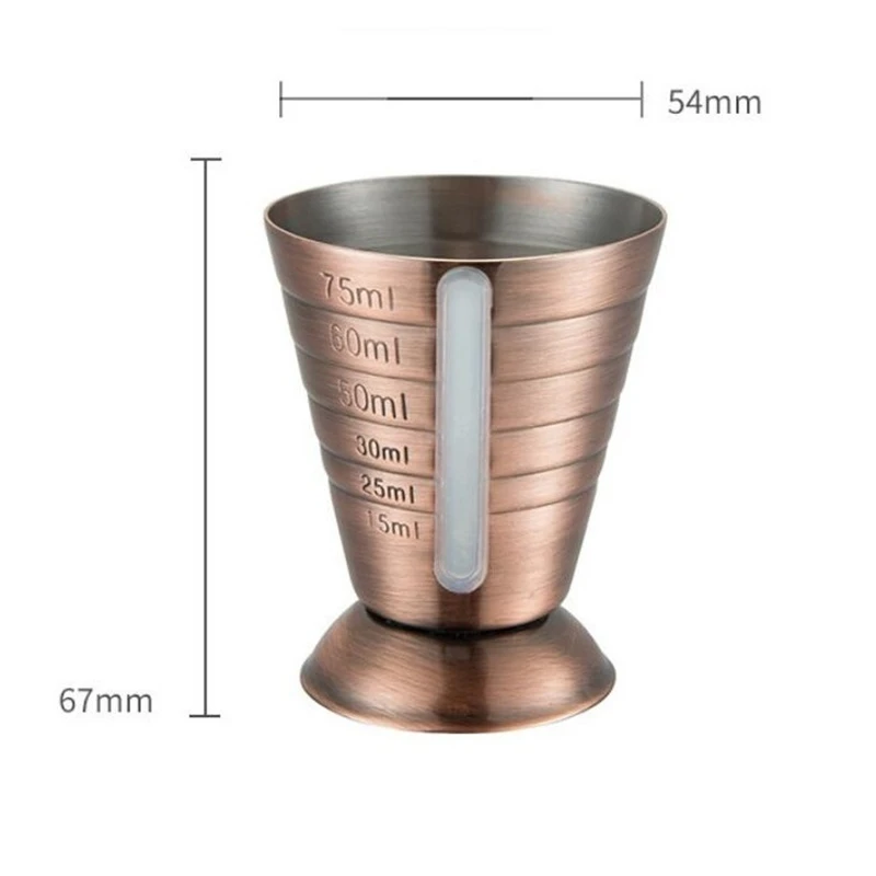 15-25-30-50-60-75 مللي كوب قياس الوالج الشفاف أدوات قياس شريط كوكتيل الوالج أداة كوكتيل