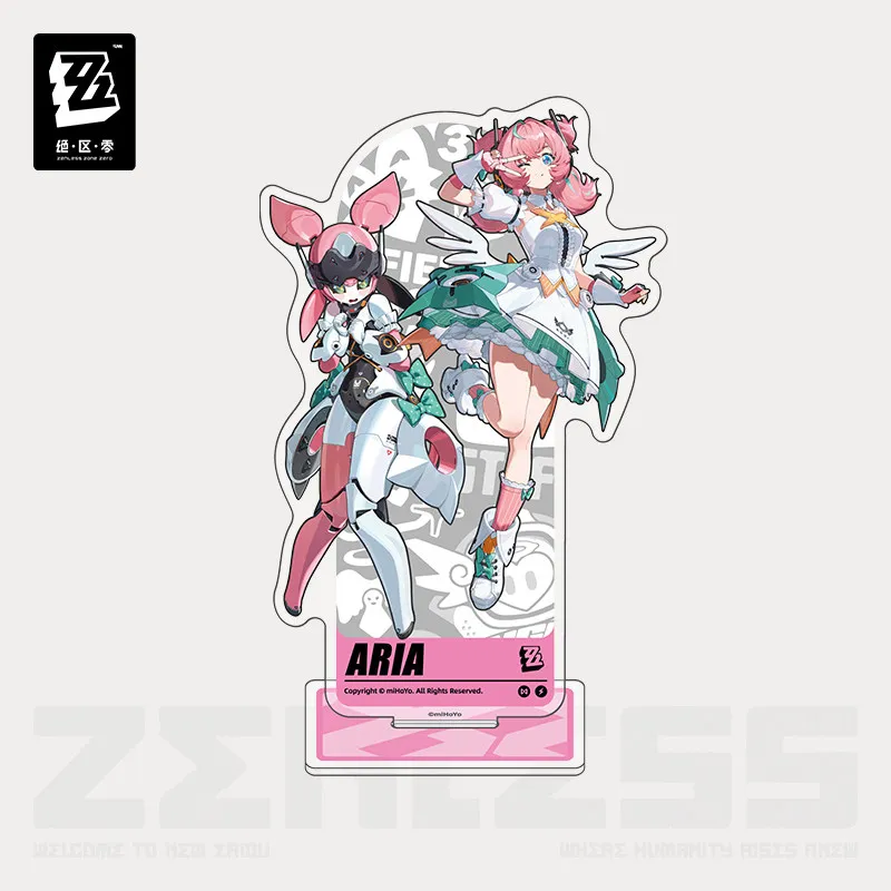 Official Zenless Zone Zero Sunna Aria Nangong Yu Illustration Series Acrylic Stand Set Angels of Delusion Cosplay accessories view 4