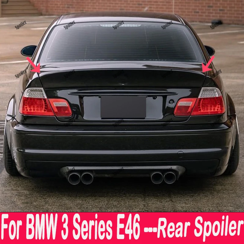 

For 1998-2005 BMW 3 Series E46 Four 4Door CLS Style Rear Spoiler Carbon Fiber Look Trunk Lid Decoration Spoiler