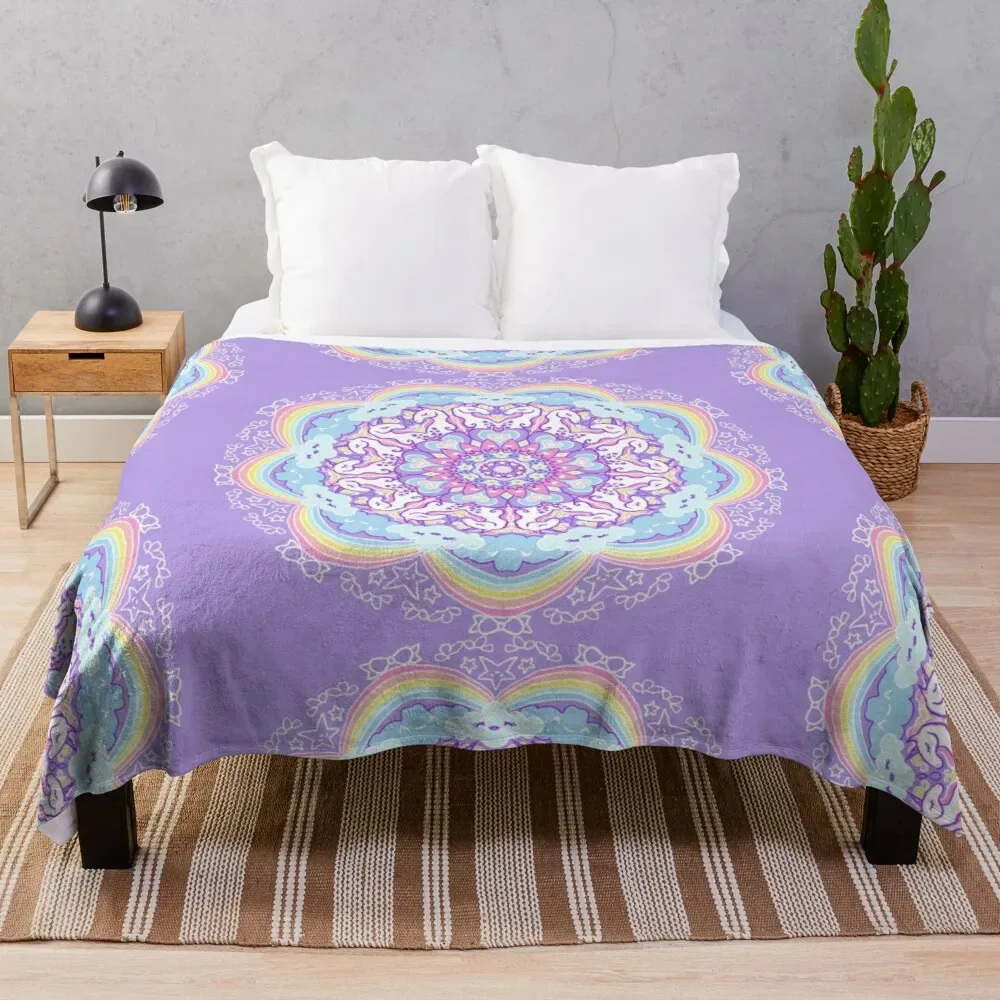 Bohemian Mandala Flannel Blanket Office Nap Blanket Air Conditioning Throw Bedroom Guest Sofa Blanket Queen King Winter Bedsheet