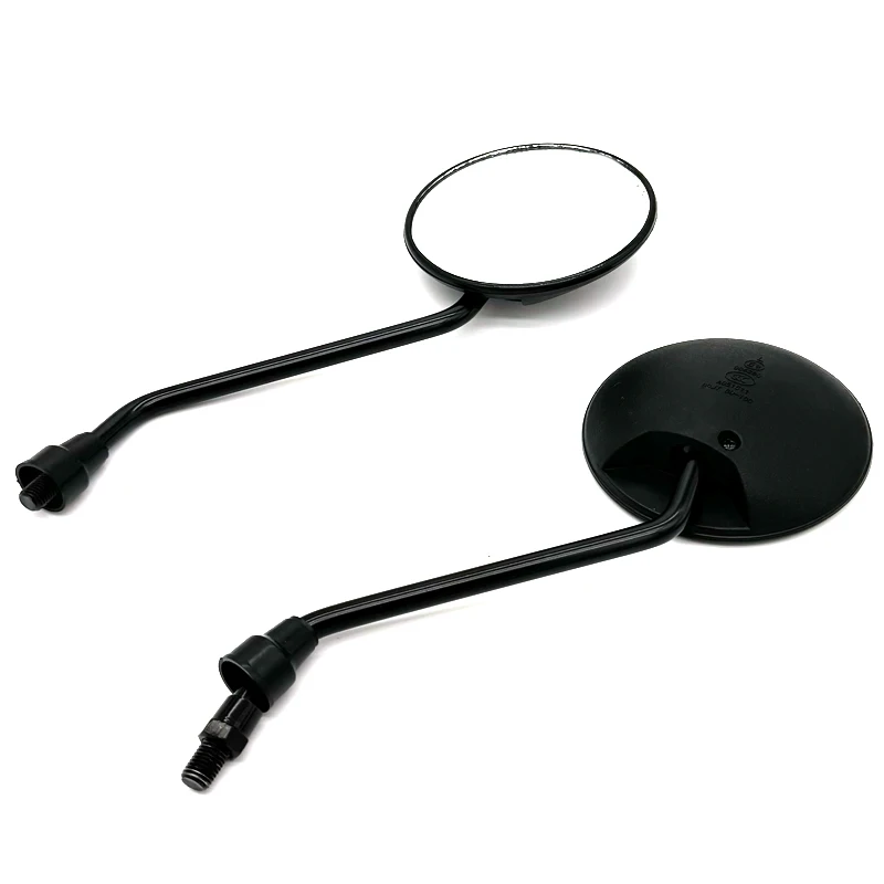 1 Pair Universal Motorcycle Rounded Side Back View Mirror With Mount Clamp Motorbike E-bike Scooter 10mm 8mm Rearview Mirrors