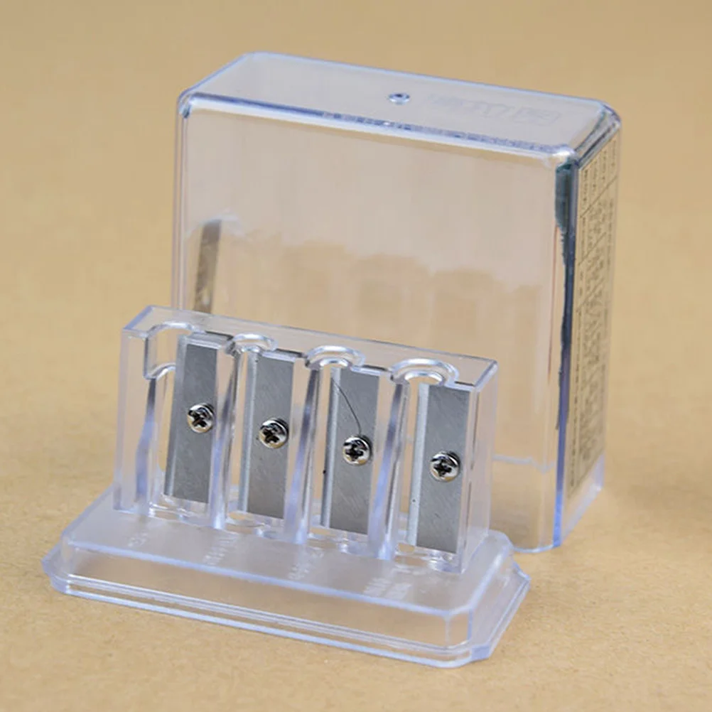 4-Hole Pencil Sharpener Manual Mini Sharpeners For Kids School Classroom Handheld Pencil Crayon Sharpener Student Drawing