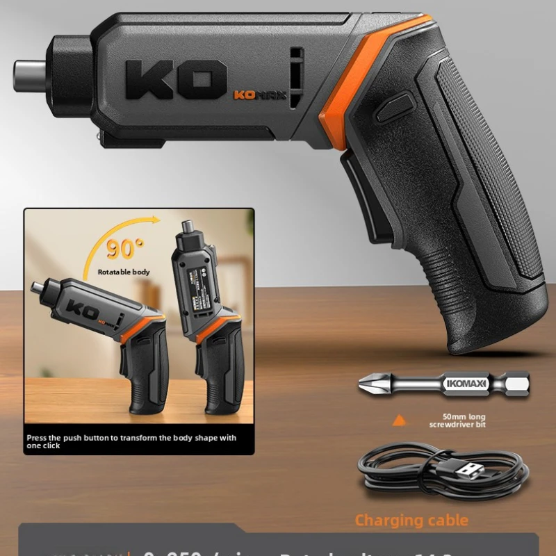 Rechargeable Lithium‑ion Screwdriver Kit, Portable Automatic Hand‑held Screw Driver Household Repair Hand Tools