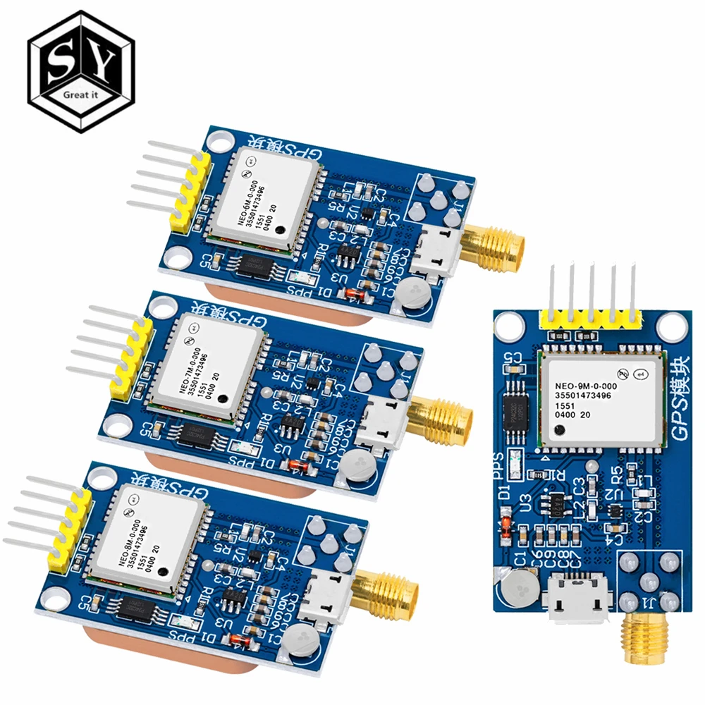 GPS Neo-6m وحدة تحديد المواقع عبر الأقمار الصناعية مجلس التنمية NEO-7M 7M NEO-8M neo-9m لاردوينو STM32 C51 51 MCU متحكم