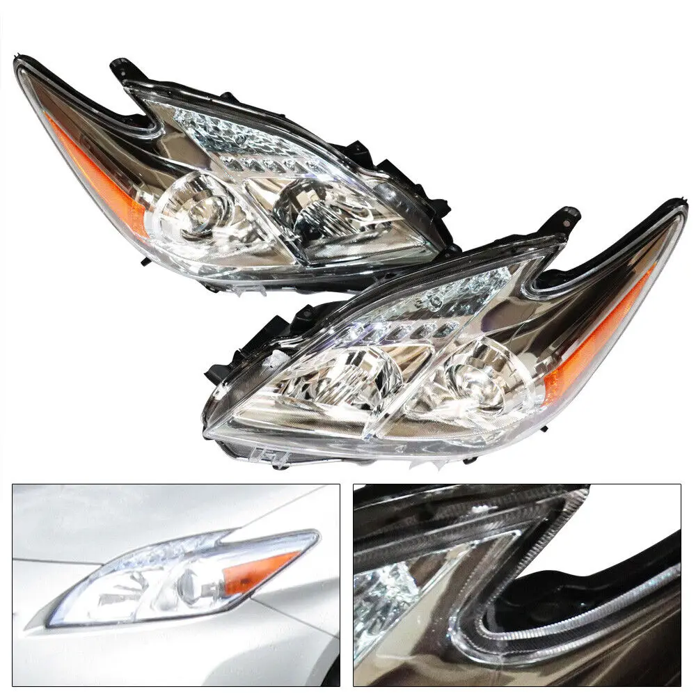 

Left / Right Side Headlights Halogen Headlamps Assembly for 2010-2011 Toyota Prius