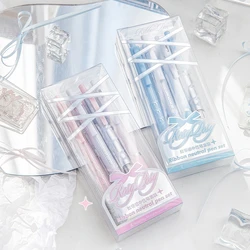 4pcs Soft Ribbon Gel Pens Set Romantic Ballet 0.38mm/0.5mm Ballpoint Quick-dry Black Ink for Writing F7659