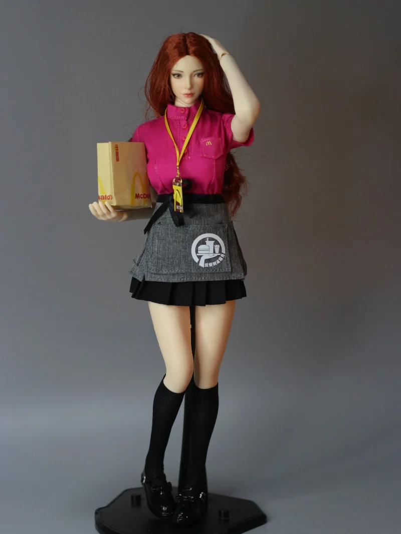 1/6 Scale Soldier Female Restaurant Work Uniform Set Model for 12'' Tbl