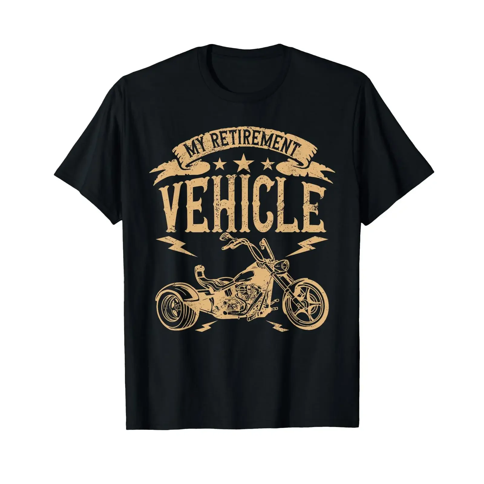 My Retirement Vehicle Three Wheels Motorcycle Trike T Shirt vintage Washed Slightly Top For Everyday Wear graphic Unisex Casual
